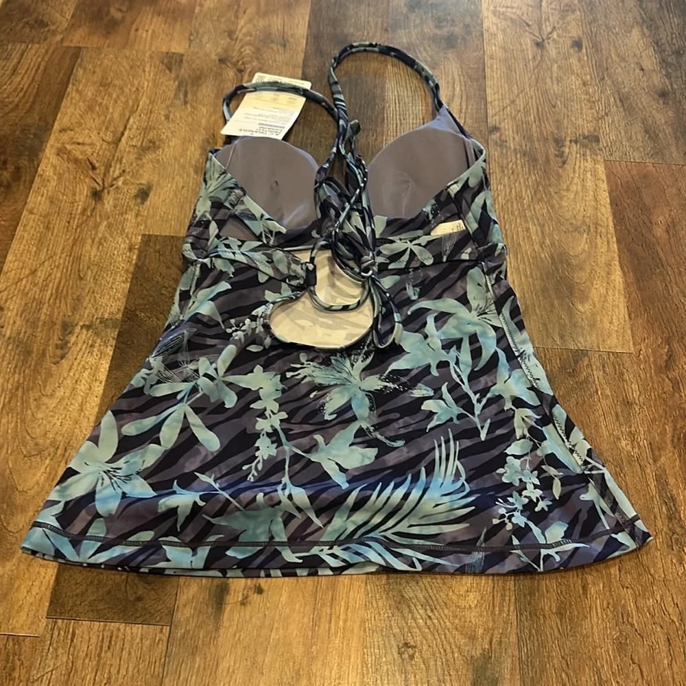 Athleta A-C Triangle Printed Tankini sz XS NWT - Picture 4 of 6